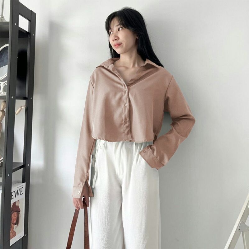 ZASKIYA - Long Lexa Sakura / Riabela Crop Kemeja Wanita