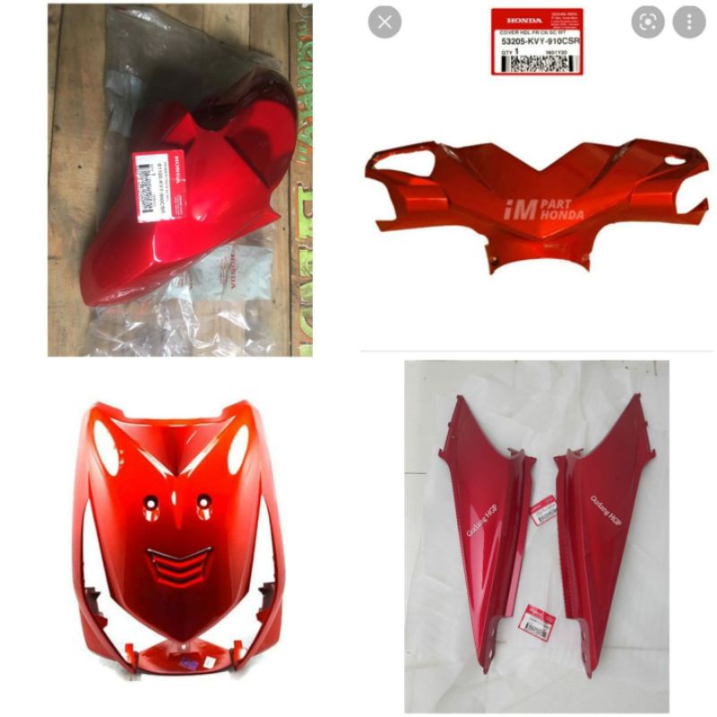 Cover Body Full merah maroon Beat karbu original AHM