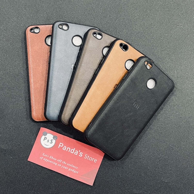 Leather Case Redmi 4X Softcase Kulit Elegan Casing Slim Fit