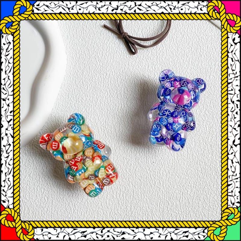 Aksesoris HP Pop Socket 3D Acrylic Karakter Bear Beruang