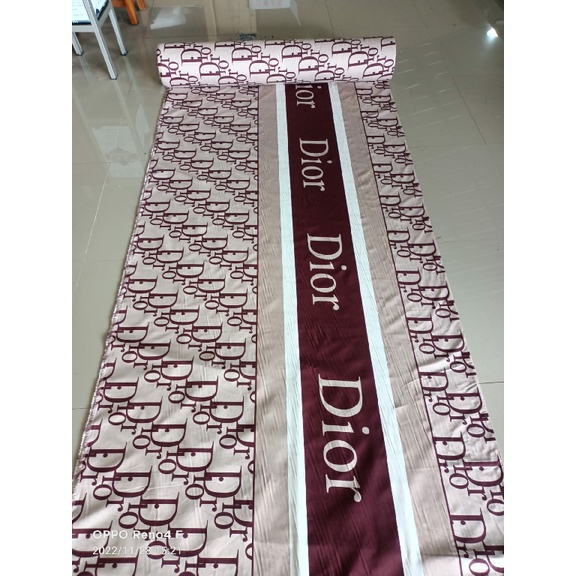 Bahan Kain Sprei Katun Microtex Disperse Motif Dior