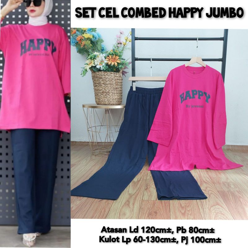 SET KULOT JEANS  CAEGO KAOS COMBEDB OVERSIZE POLOS RAINBOW //SETELAN KAOS COMBED 20S PREMIUM JUMBO // BLOUSE SET WANITA CASUAL TERBARU
