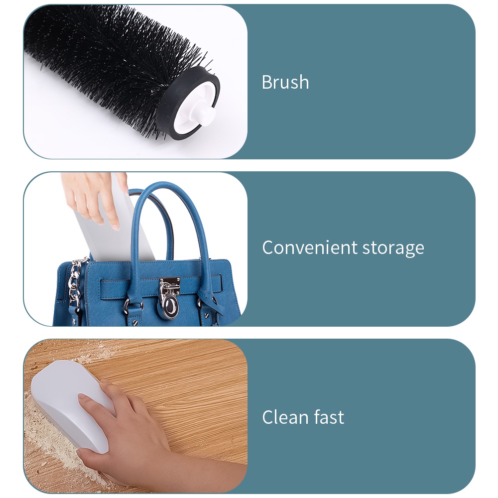 Sikat Pembersih Debu / Bulu Hewan Peliharaan Portable Bahan Plastik Untuk Karpet / Meja / Sisi Ranjang