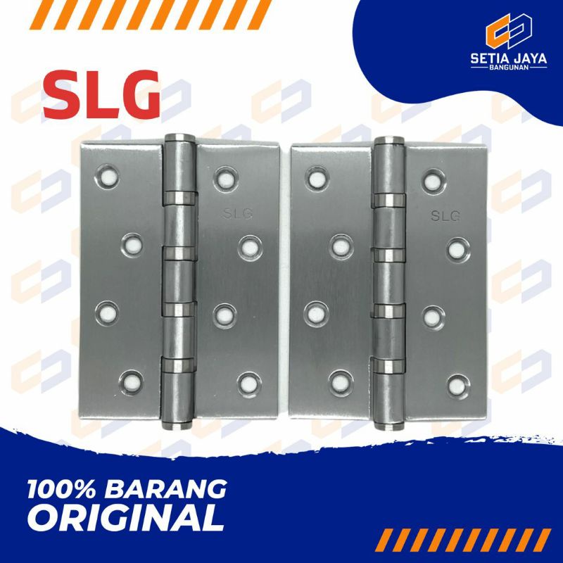 Engsel Pintu / Lemari SLG Stainless Steel Tebal 4 Inch