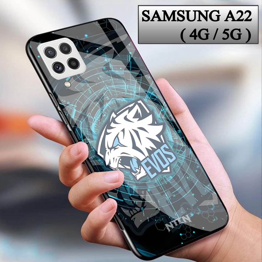 Softcase Glass Kaca Samsung A22 4G/5G - Case Hp Pelindung Handphone  Samsung A22 4G/5G [ A31].