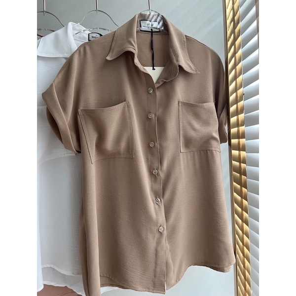 ATASAN KEMEJA BANGKOK/BLOUSE LENGAN PENDEK COMO BASIC BANGKOK(BJBLC349)