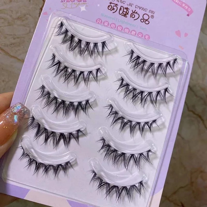 F132 - 5 PASANG FAIRY LASHES - DOUYIN MAKEUP - Natural Japan Eyelash Fairy Extension Lashes Makeup Tools  THAILAND KOREAN MAKEUP LOOK - BULU MATA PALSU Professional Spike Lashes