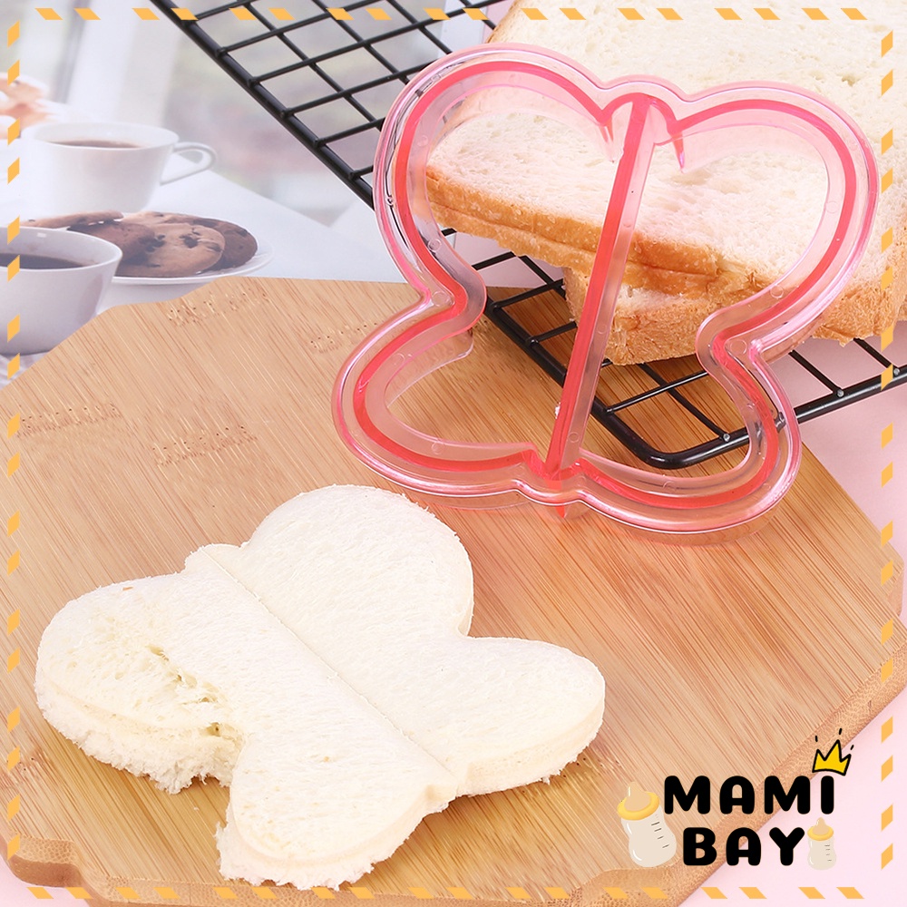 Mamibayi Cetakan Pemotong Roti/Cetakan bekal anak Biskuit Sandwich DIY