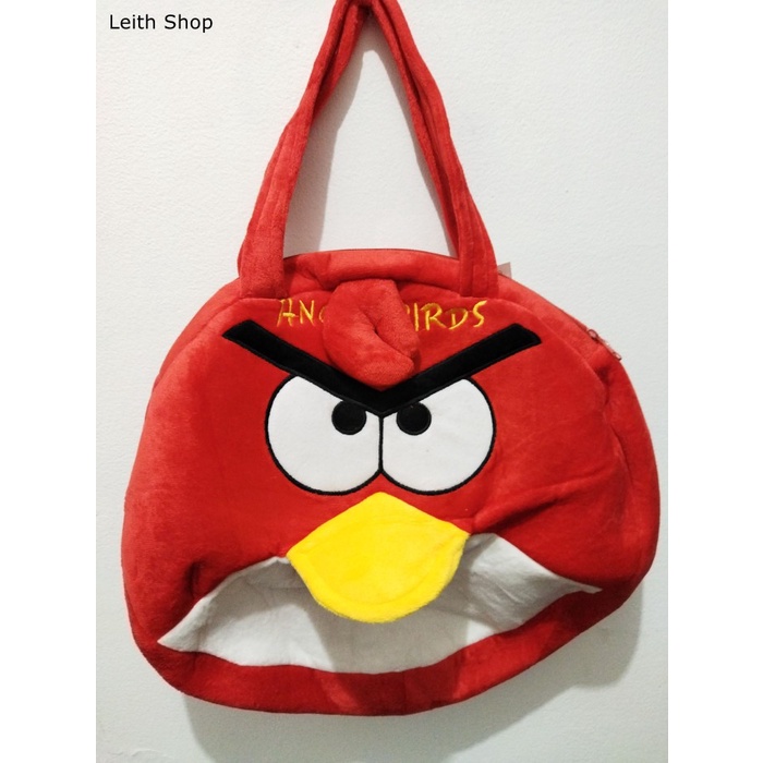 Tas Jinjing Boneka Burung Kartun Game Bird Merah Lucu Besar Big Size