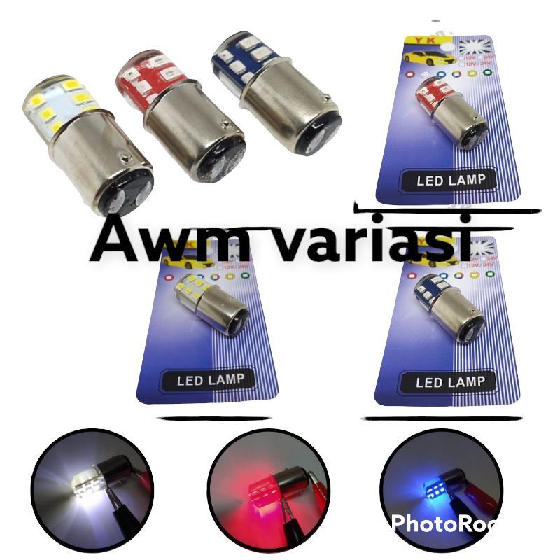 Lampu stop Jely Flash Kedip Stoplamp Jelly Lampu Rem Belakang Motor 12 Mata LED