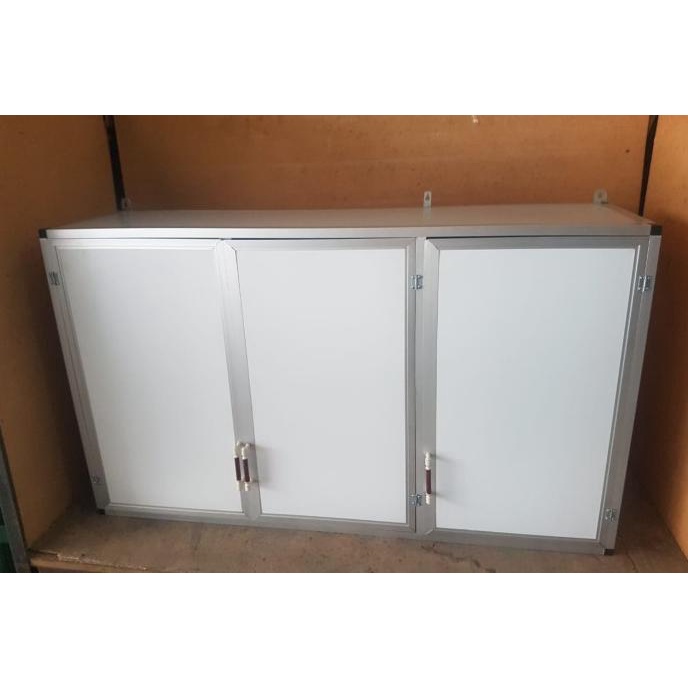 rak gantung lemari dapur kitchen set atas aluminium acp 3 pintu pols
