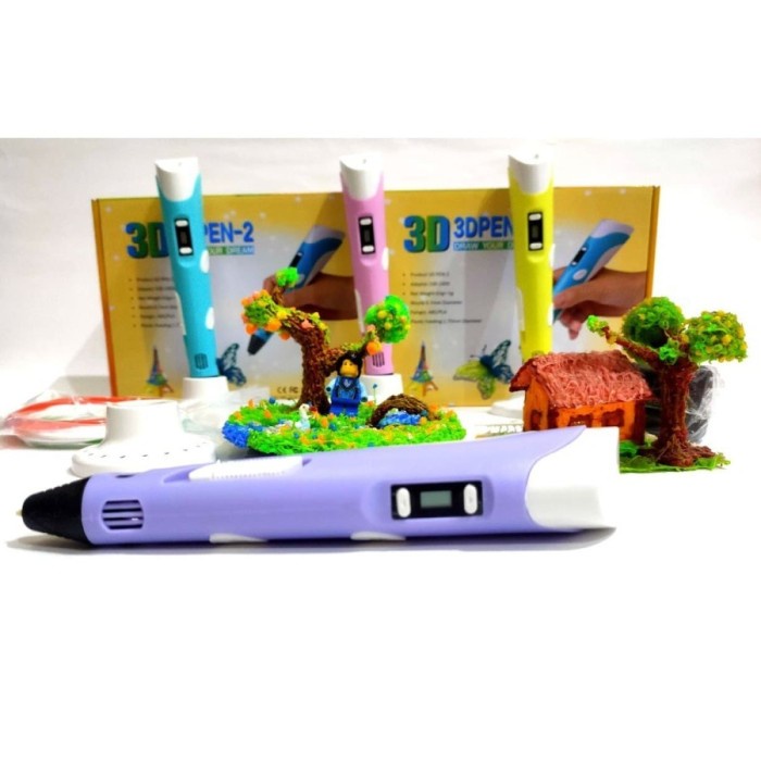 

[COD] 3D Stereoscopic Printing Pen Pena Gambar 3D Drawing Pen DIY - Biru Muda