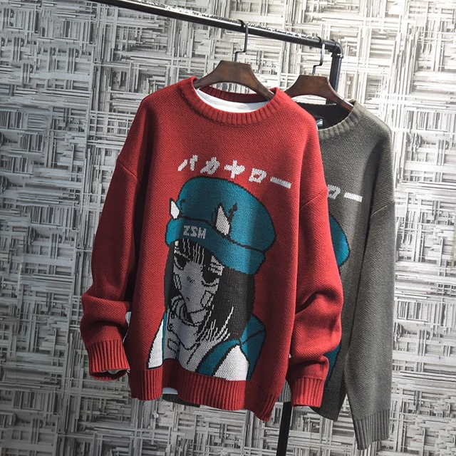 TokoMilkan - PREMIUM SWEATER Rajut Wanita Oversize HARAJUKU| Rajut Karakter Sweater Cewek Cowok