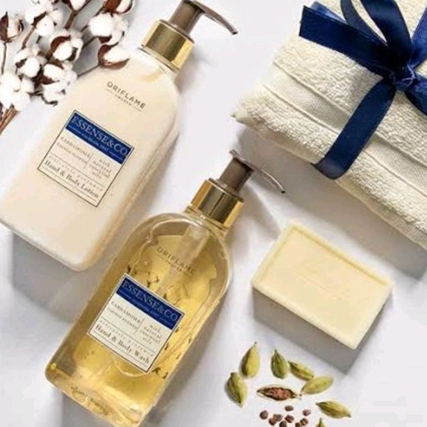 ESSENSE&amp;CO.Cardamom &amp; Cotton Flower Hand &amp; Body Lotion/Hand&amp;Body Wash