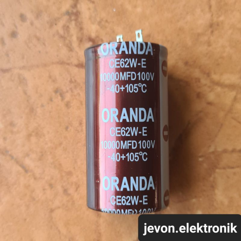 Capacitor Elco 10000 MFD 100 v volt Oranda Kapasitor Elko 10.000MFD 100v