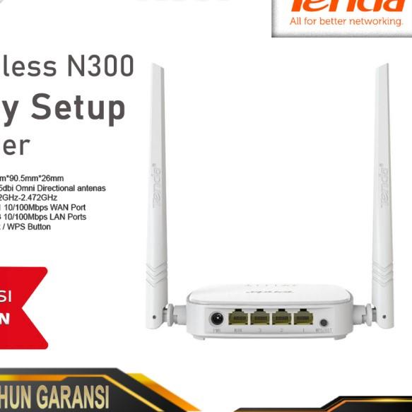 Tenda N301 Wireless Router 2 Antena Wireless Router Wifi N300 300Mbps