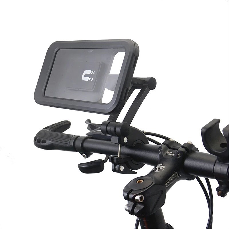 Phone Holder Motor Stang Sepeda Waterproof Universal 4in1HM18 Tempat Dudukan Hp Anti Air Stand Spion