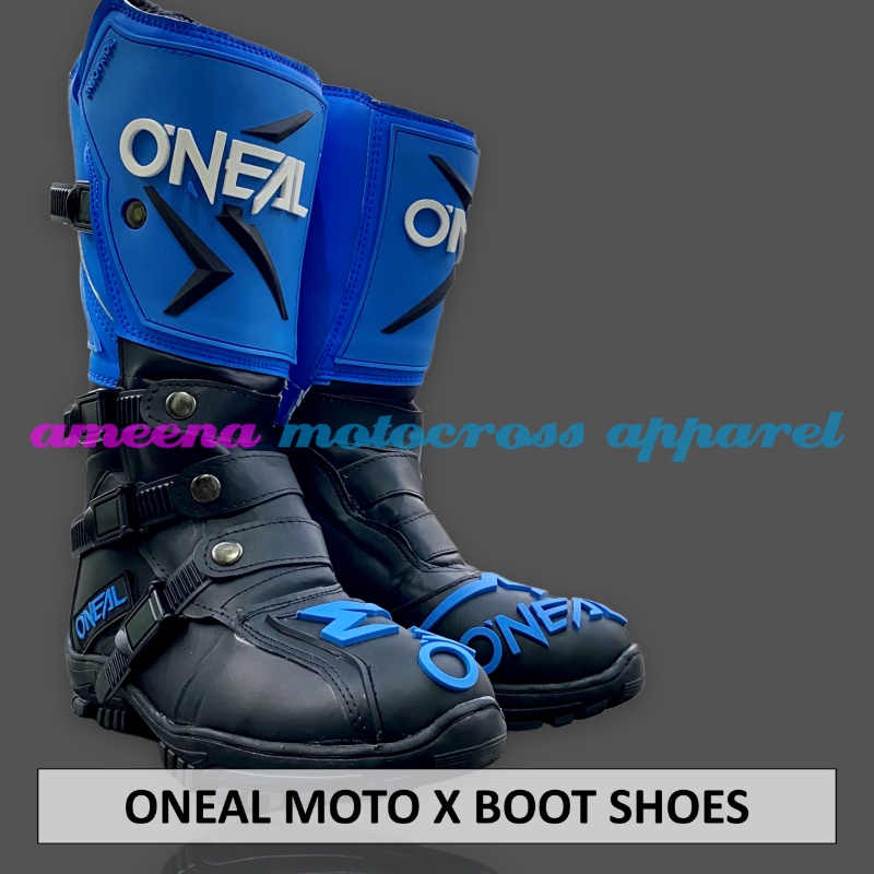 Sepatu MX Boots - Sepatu Trail - Sepatu Motocross - Sepatu Enduro - Sepatu Adventure - Blue Black