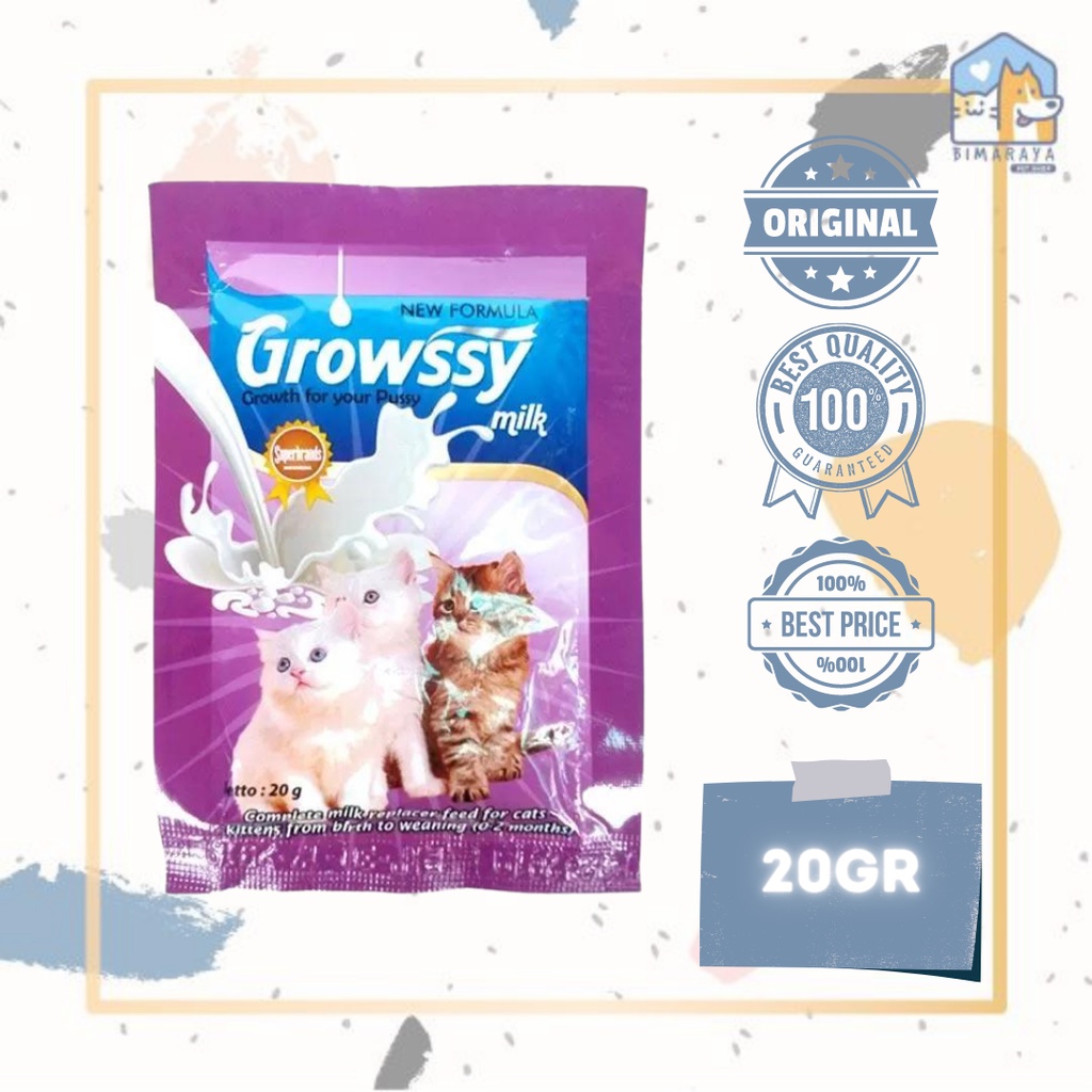 SUSU KUCING / CAT MILK GROWSSY 20GR (SACHET)