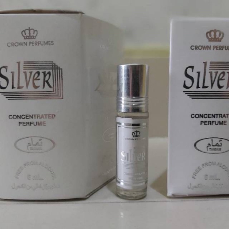 PARFUME TARIM SILVER 6 ML ROLL ON / TARIM PARFUME FREE ALCOHOL