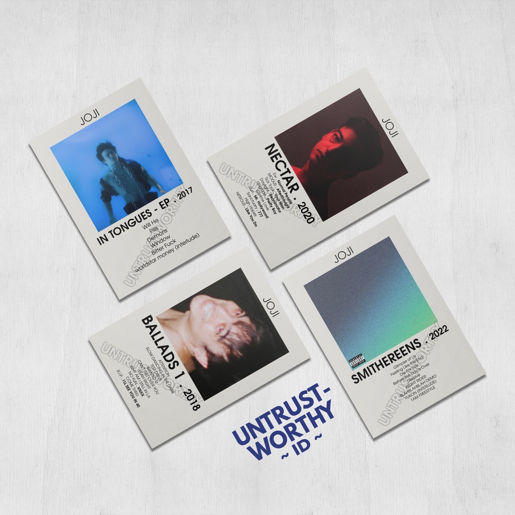 Poster Joji Album dan EP Ukuran A5 (4pcs)