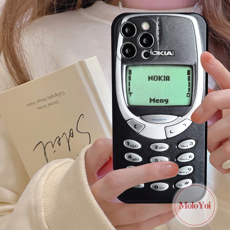 NOKIA Soft Case Bahan Silikon TPU Gaya Retro Untuk IPhone 11 7 8 Plus 12 13 Pro Max X XS Max 6 6s Plus XR SE 2020