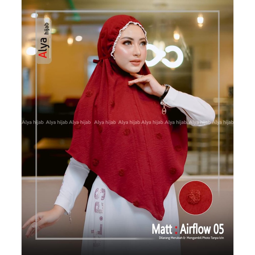 232 KHIMAR JUMBO AIRFLOW 05 ORI ALYA HIJAB ● SYAR'I NON PET ● JILBAB TALI AF 05 AURA BUSANA