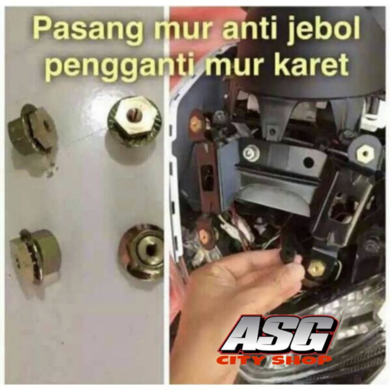 Baut Anti Jebol Yamaha Nmax Lexi Wellnut  WindShield