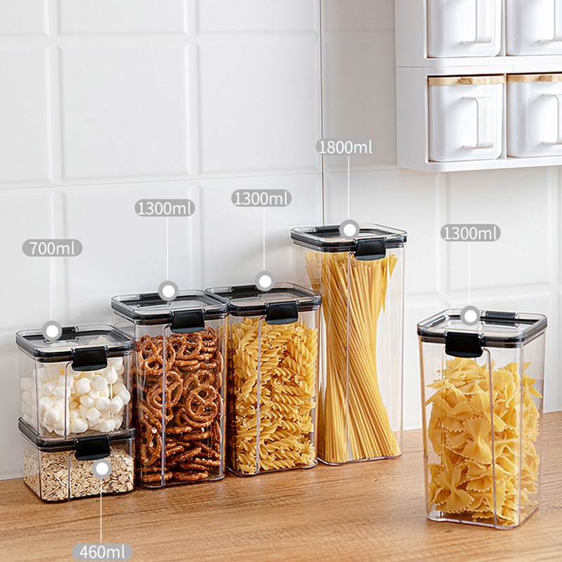 Toples Penyimpanan Cereal Kontainer Makanan Storage Jar Food Tempat Bumbu Wadah Snack