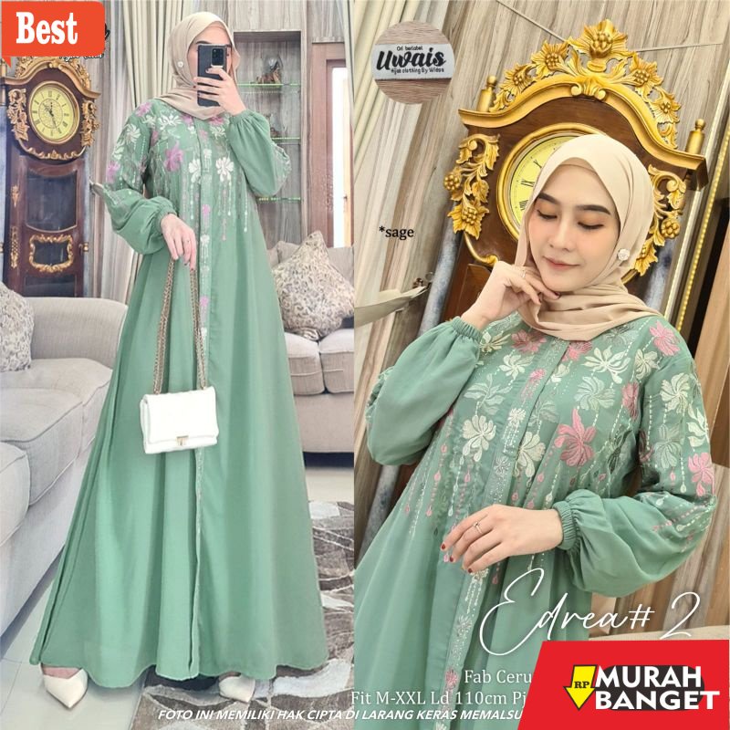 model dress terbaru 2022 (RESTOK) GAMIS EDREA #2    MAXY ORIGINAL  BY UWAIS