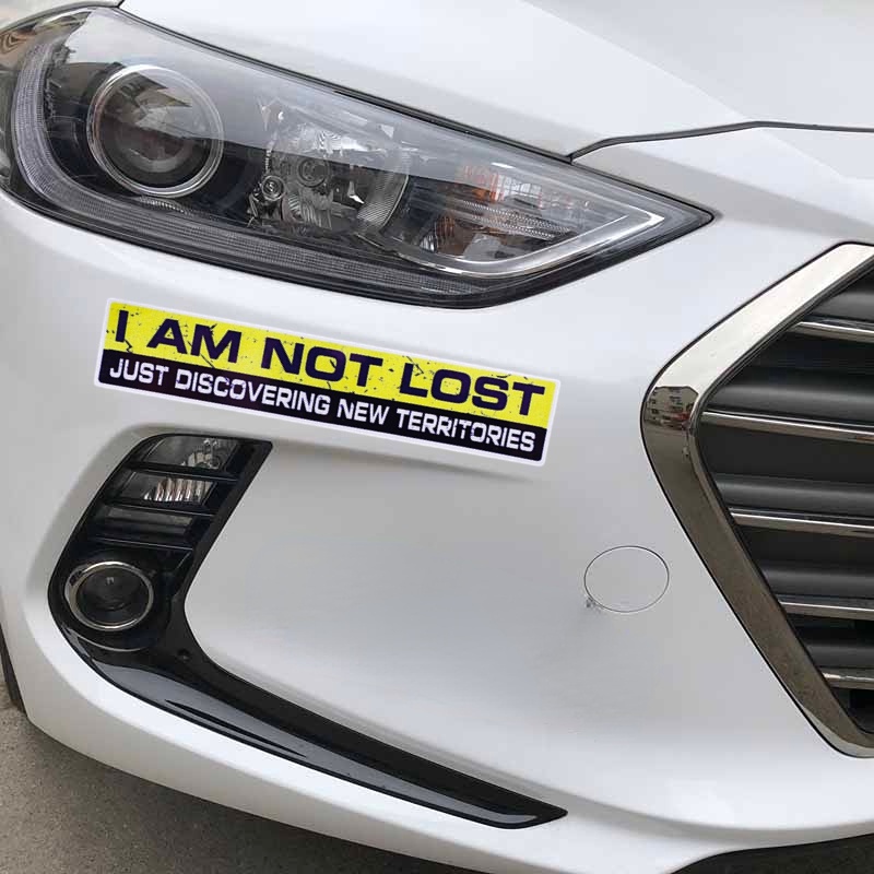 Stiker Reflektif Peringatan I AM NOT LOST Ukuran 15cm 3cm Tahan Air Untuk Dekorasi Mobil