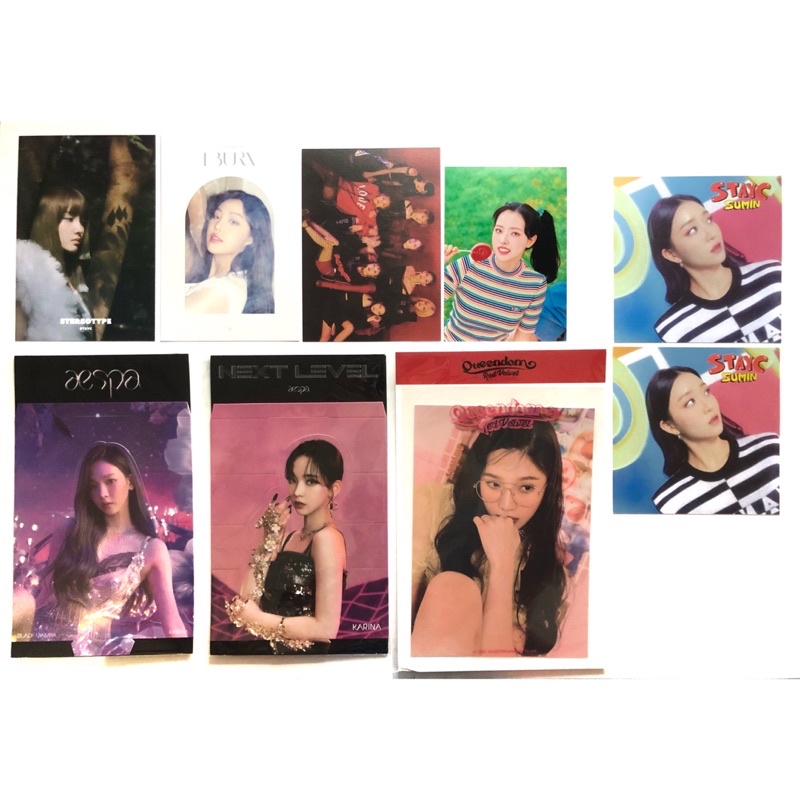 Girl Group Postcard & Standee (STAYC Sumin Staydom & Yoon Stereotype, (G)-Idle Soojin I Burn, Weki M