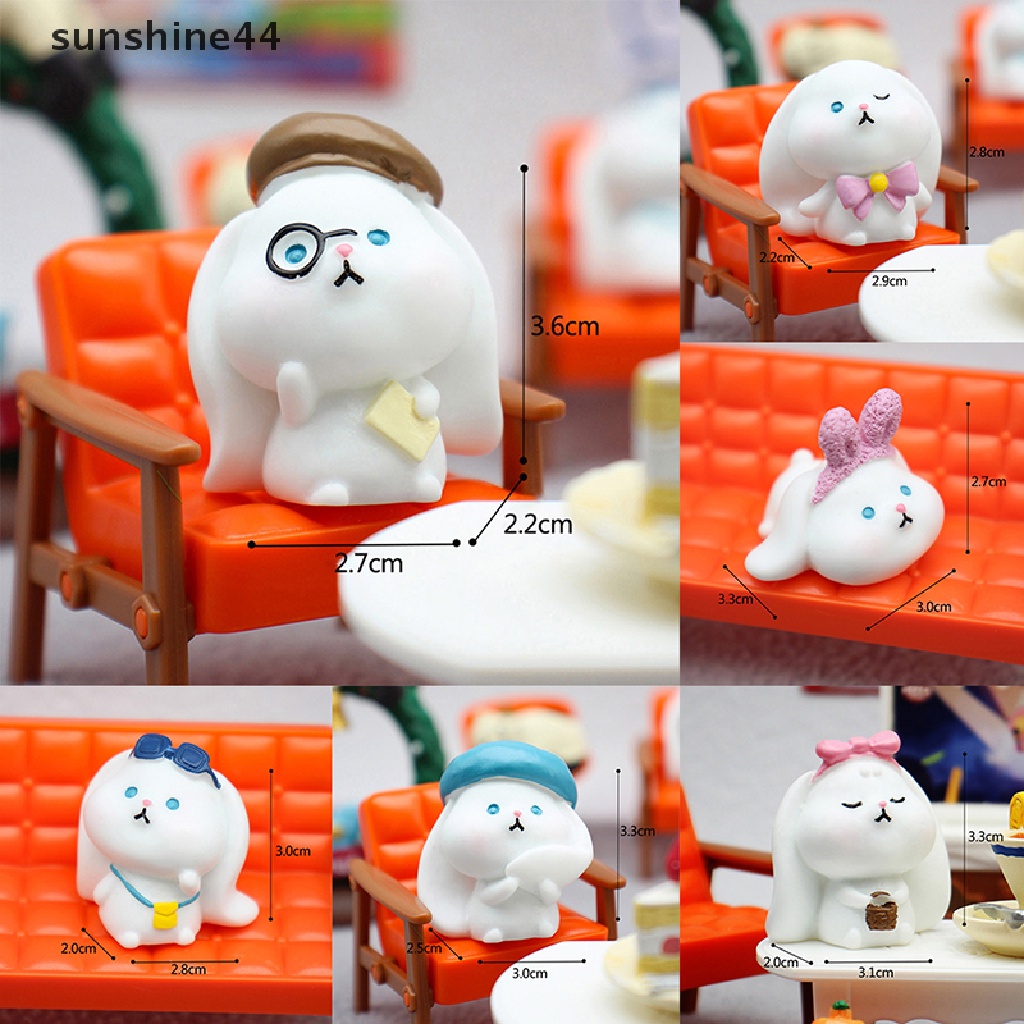 Sunshine 1pc Miniatur Kelinci Bahan Resin Untuk Dekorasi Taman Mini / Craft DIY