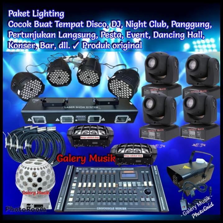 Promo Paket Lampu Lighting Buat Tempat Disco, Dj, Night Club, Panggung, Dll