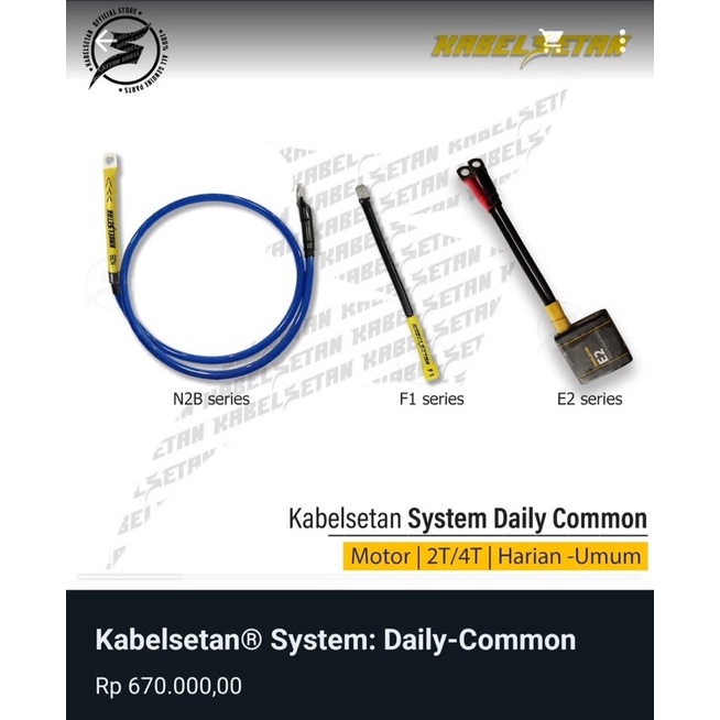 KABELSETAN KABEL SETAN TYPE DAILYCOMMON DAILY COMMON BY TEKNOTUNER TEKNO TUNER