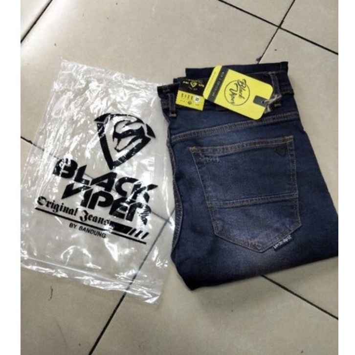 CELANA JEANS PANJANG SOBEK&quot; DISTRO/JEANS PANJANG BLACK VIPER PRIUM