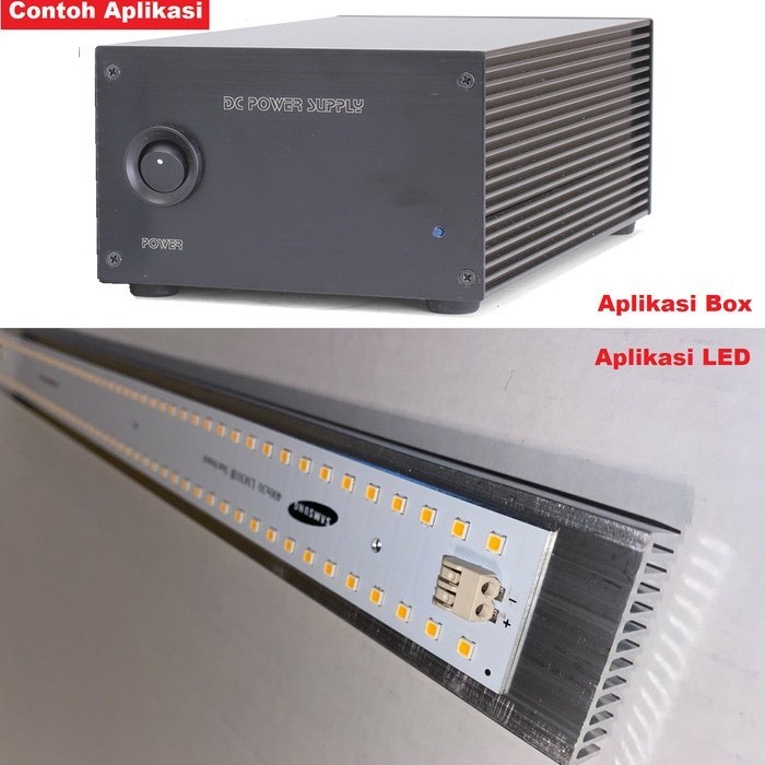 Aluminium HeatSink SEDANG Box Pendingin LED IC Transistor MOSFET Final - 1 METER