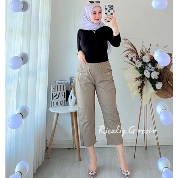 Celana Haruka 7/9 Koreans Stayle Wanita Terbaru //celana wanita casual kekinian 7/9 short woman ankle pants tuwill combad premiyum