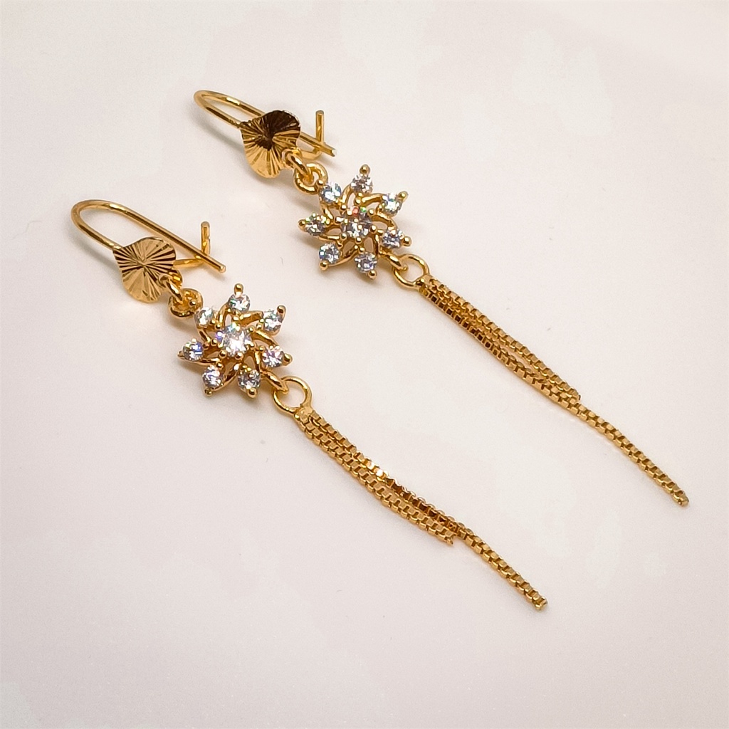 JEWELRY COD Anting Titaniun Korea Earrings Emas Jumbai Berlian Murah Giwang Tindik Perhiasan