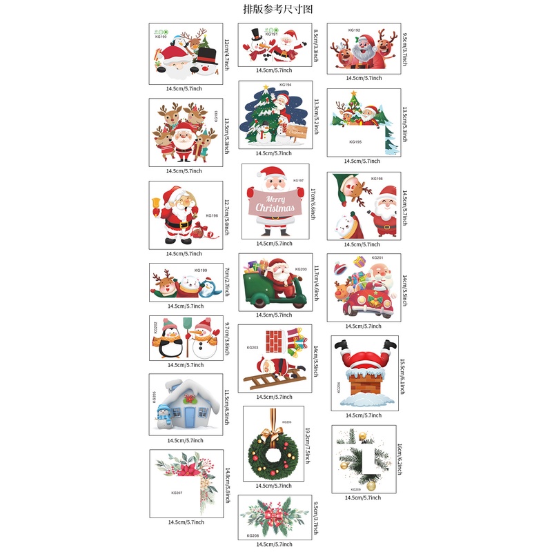 Stiker Saklar Kepribadian Natal Kartun Kepribadian Natal Removable Self-adhesive Switch Stiker Dinding Dekoratif