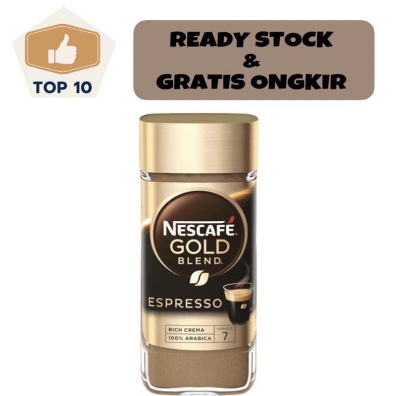 

Nescafe Gold Espresso Soluble Coffee 100g - Kopi Giling