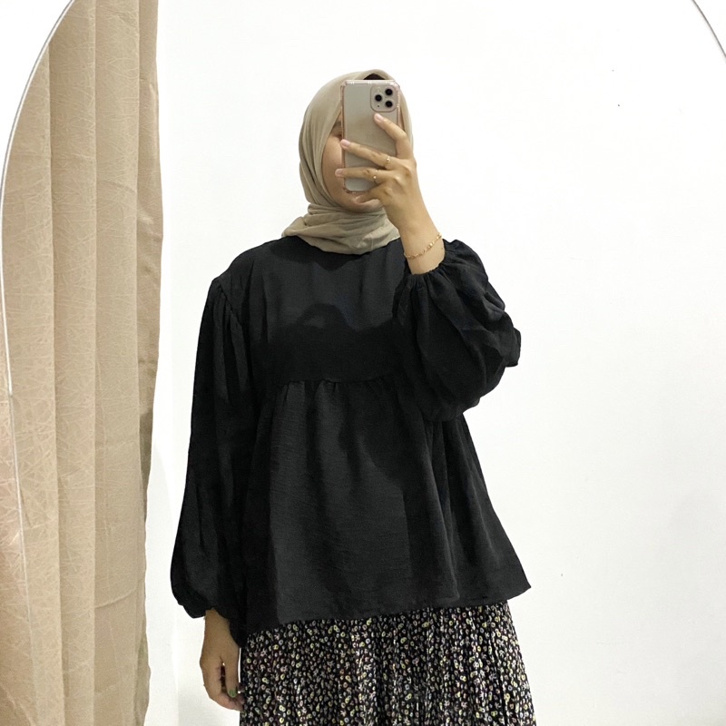 DIORA BLOUSE by Nevaa.id | BLOUSE LENGAN BALON | BLOUSE ANTI KUSUT | BLOUSE TERLARIS