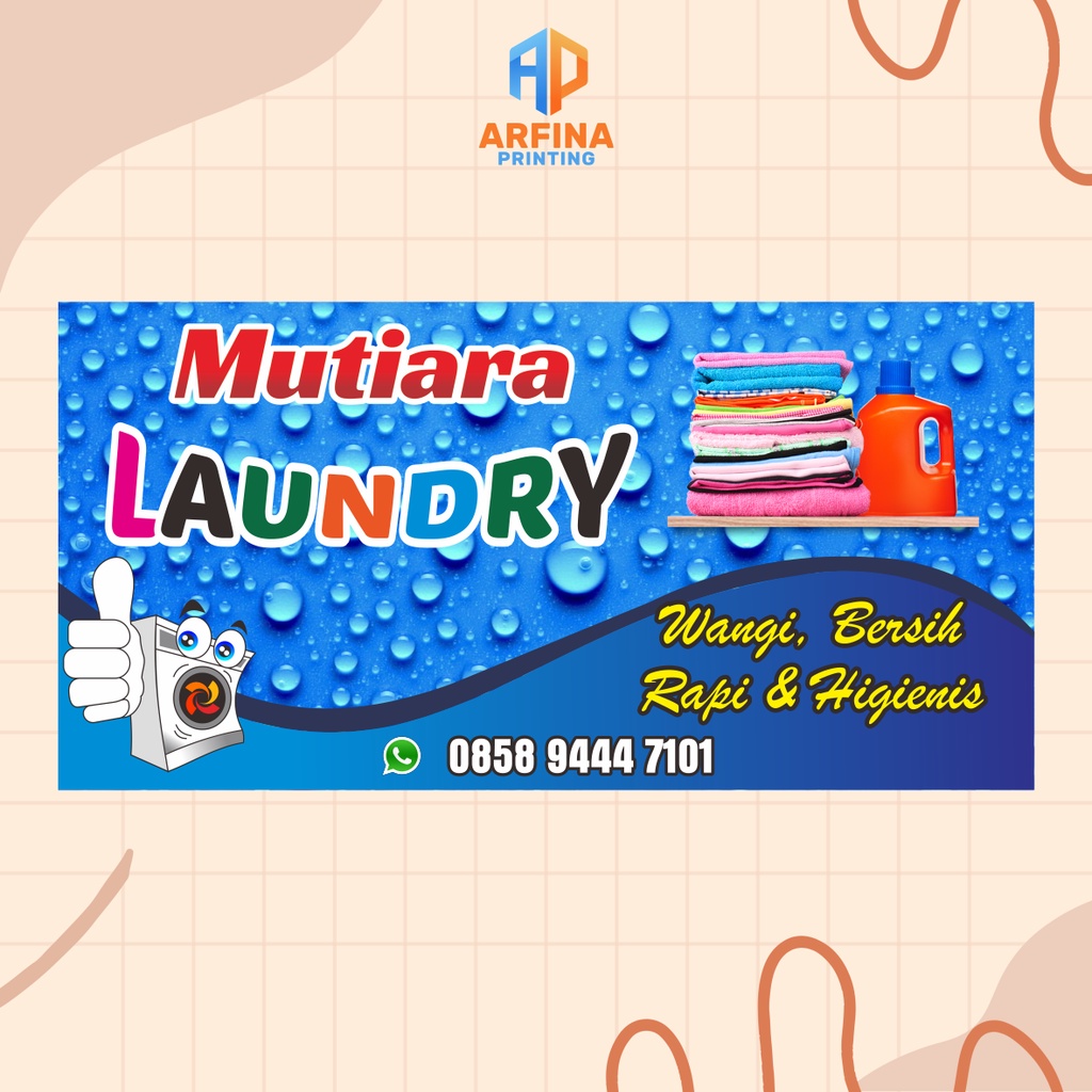 Spanduk / Banner Laundry Free Desain
