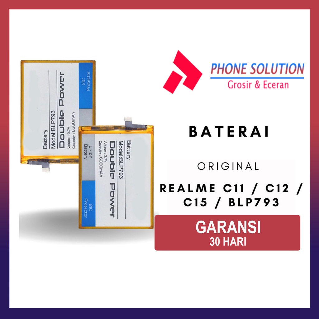 Baterai Oppo Realme C12 / Baterai Realme Narzo 30A / Baterai Oppo BLP793 // Supplier LCD Oppo - Garansi 1 Bulan