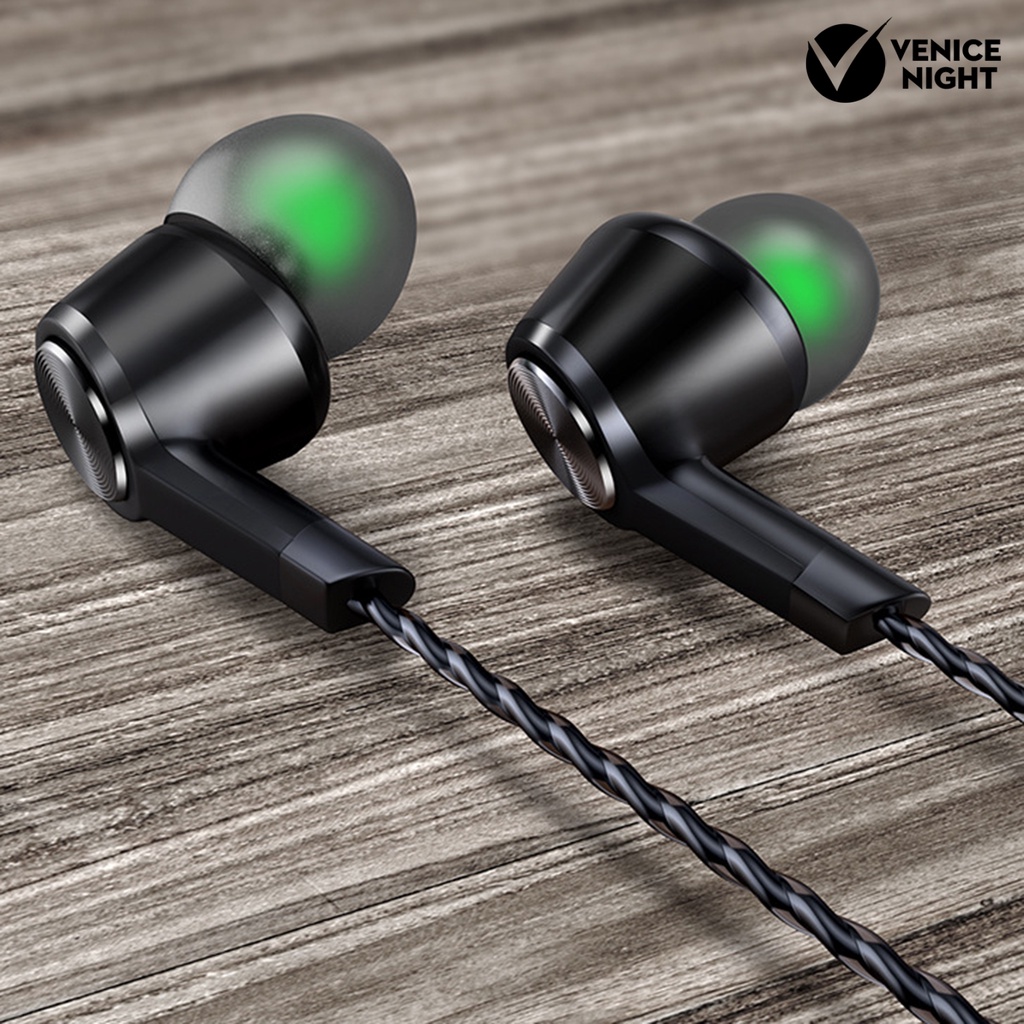 (VNEP) (Berkabel) M6 In-ear Earphone Heavy Bass 1.2m 3.5mm Control Earbud dengan Mic untuk Olahraga