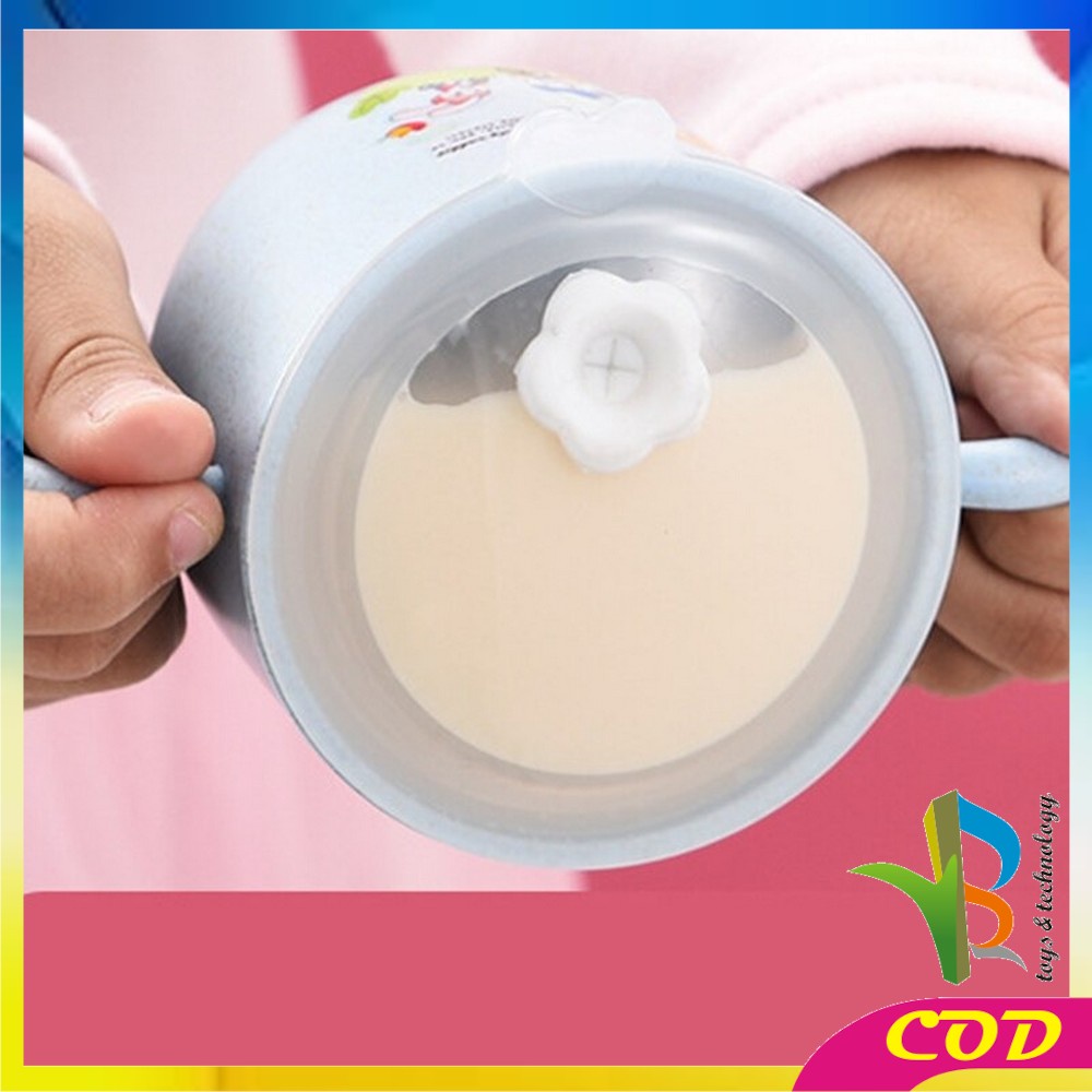 RB-C381 C382 Gelas Jerami Mug / Gelas Minum Anak Anti Tumpah Bahan Jerami / Baby Cup / Cangkir Anak Wheat Straw Karakter Kartun