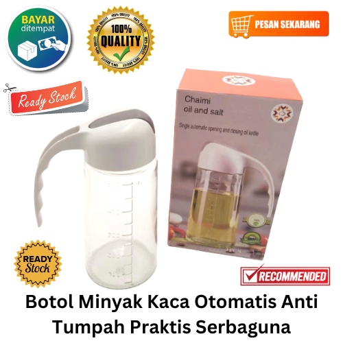 [BISA COD] Botol Minyak Kaca Otomatis Anti Tumpah Praktis Serbaguna Penampung Minyak Botol Kecap Botol Cuka Botol Saos Murah Terjangkau