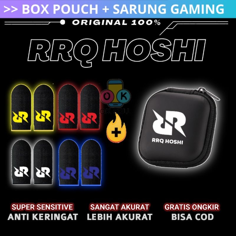 COD - BOX POUCH RRQ HOSHI Sarung Jempol Gaming Jari Game ML FF PUBG Anti Keringat Basah Finger Sleeve
