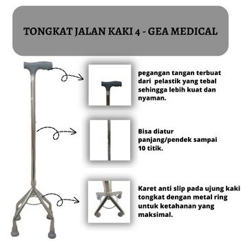 TONGKAT GEA FS932 MEDICAL KAKI 4  ALAT BANTU JALAN MANUAL LANSIA