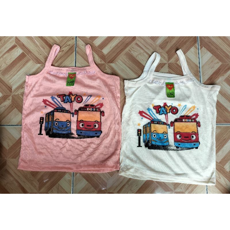 Kaos Dalam/Singlet Anak Renda Warna Sablon &quot; Shafa &quot;